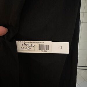 Susana Monaco V-neck layered mini c black dresss